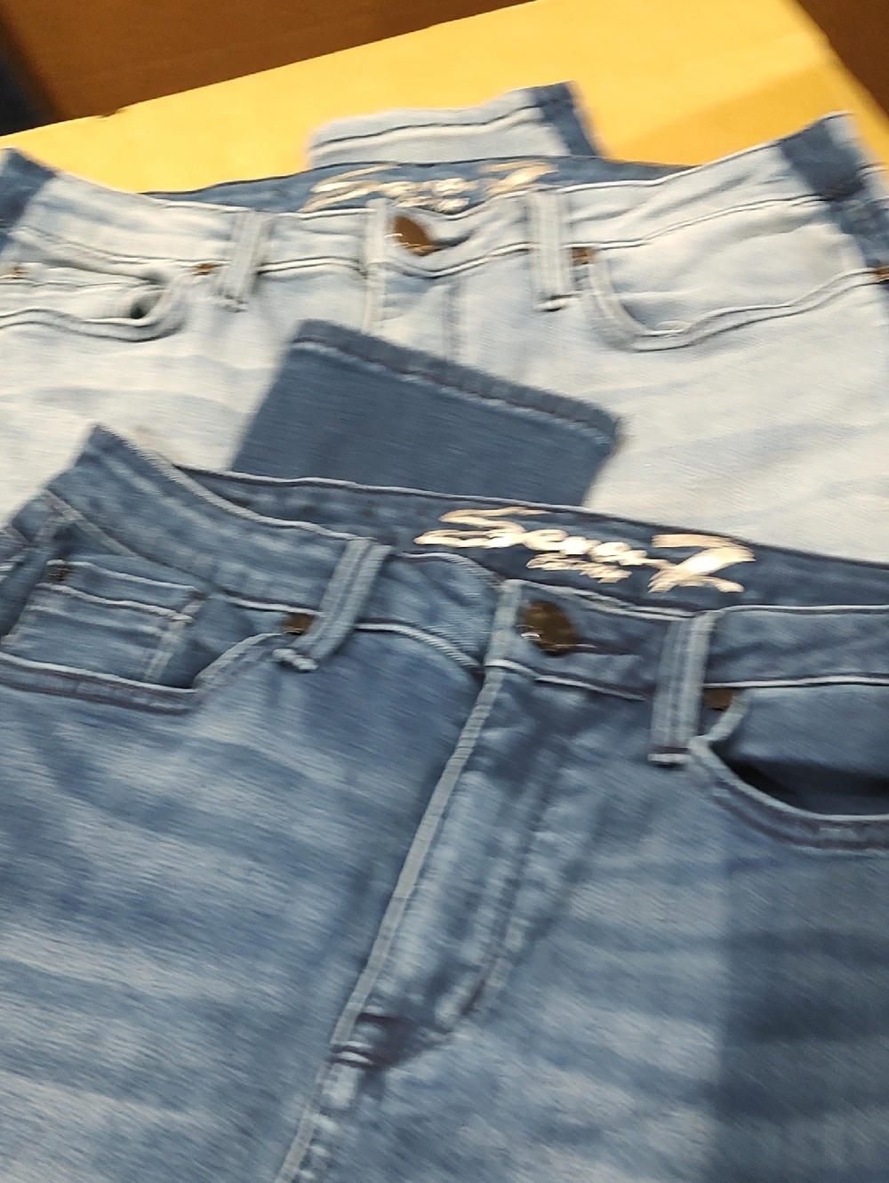 2 Pair Seven7 Women's s Classic Light and Medium Blue Jeans - Comfortable Denim